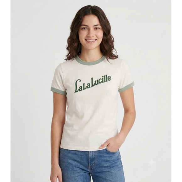 Madewell Tops - Madewell Women XS White Relaxed Tee Vintage Jersey LaLaLucille Ringer NZ542